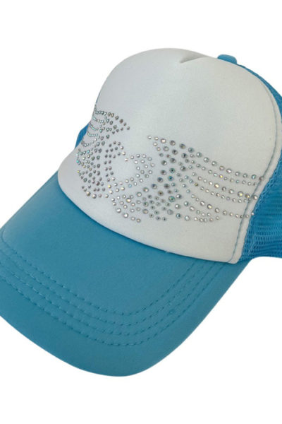 Sky blue trucker cap angel